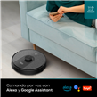 Aspiradora Robot Peugeot Niza Control De Voz 35w 450 ml Negra