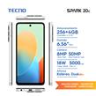 Celular Tecno Spark 20C 256/4GB Mistery White