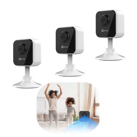 Combo Cámara Ezviz Ip H1c Wifi 1080p Interior Cs-h1c x 3 unidades