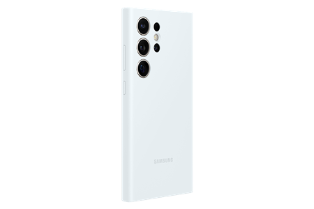 Funda de silicona Samsung Galaxy S24 Ultra Blanco
